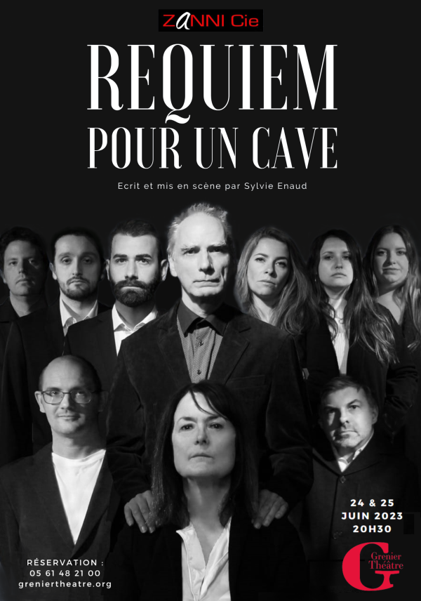 Affiche de "Requiem pour un cave" par Zanni Compagnie à Toulouse.