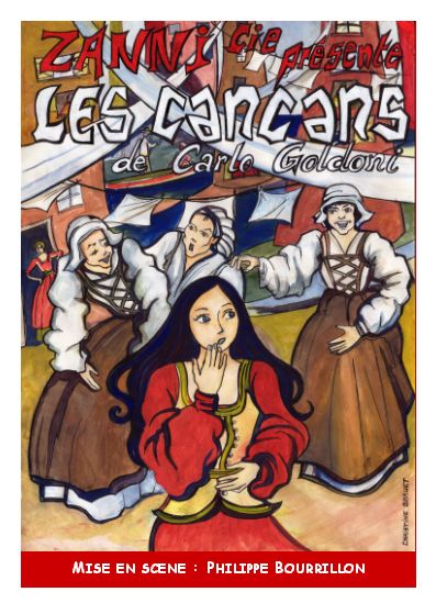 Affiche de "Les Cancans" par Zanni Compagnie, théâtre à Toulouse.